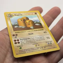 Heavily Played, English Pokemon Regular Dugtrio - 19/102 - Rare - Shadowless Edi - Image 4