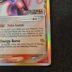 Mewtwo Reverse Holo Stamped EX Delta Species 12/113 Pokemon TCG - NM - Image 5