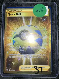 Quick Ball 216/202 Sword & Shield Base Set Holo Secret Rare Pokemon TCG NM - Image 1