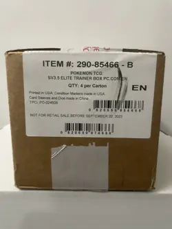 Pokemon Center 151 Elite Trainer Box Sealed Case 4 PC ETB New - Image 1