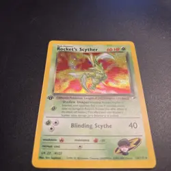 Pokemon TCG Rocket’s Scyther 13/132 Holo 1 Edition Gym Heroes MP - Image 2