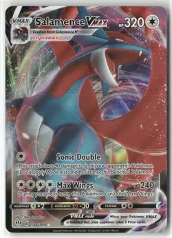 Pokemon Salamence VMAX Ultra Rare SWSH03: Darkness Ablaze 144/189 NM - Image 1