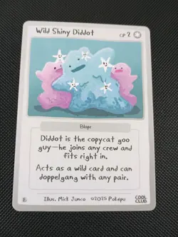 Pokepu Wild Shiny Diddot (Ditto) 2025 Cool Club Coll. Mick Junco Pokemon Fan Art - Image 1