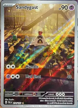 Sandygast Illustration Rare Holo - 214/193 - Paldea Evolved Pokemon 2023 - Image 1