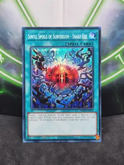 Yugioh Sinful Spoils of Subversion - Snake-Eye MP24-EN104 Secret 1st Edition NM - Image 1