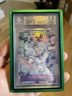 BGS 9.5 One Piece English Monkey D Luffy Manga Alt Art OP05 9.5/9.5/9.5/10 - Image 1