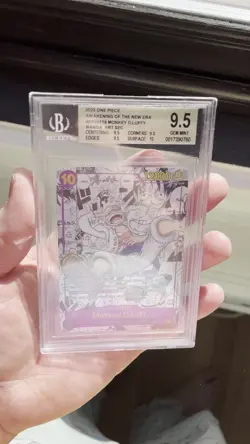 BGS 9.5 One Piece English Monkey D Luffy Manga Alt Art OP05 9.5/9.5/9.5/10 - Image 2