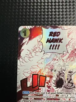 One Piece A Fist of Divine Speed Gum Gum Fire Fist Pistol Red Hawk OP11-114 Alt - Image 3