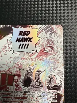 One Piece A Fist of Divine Speed Gum Gum Fire Fist Pistol Red Hawk OP11-114 Alt - Image 4