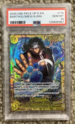 2025 ONE PIECE OP12-LEGACY OF THE MASTER #119 BARTHOLOMEW KUMA PSA 10 - Image 4