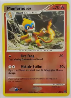 Lot of 5 Cards Monferno and Infernape Holo and Reverse Holo 56/140 and 5/130 - Image 2