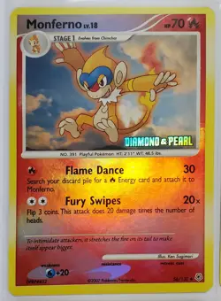 Lot of 5 Cards Monferno and Infernape Holo and Reverse Holo 56/140 and 5/130 - Image 5