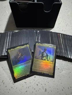 MTG Commander Deck Lord of the Rings Riders of Rohan Double Sleeved W/ Deck Box - Image 1