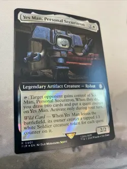 Yes Man, Personal Securitron (0901) Ext Art Surge Foil : MTG Fallout (PIP) NM/M - Image 3