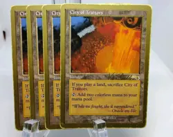 City of Traitors Magic The Gathering Med To Heavy Play 4 X 1999 Gold Playset - Image 1