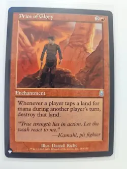 Price of Glory The List Reprints Regular - Image 1