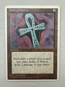 Ankh of Mishra x1 MTG 4th Fourth Edition 1x Magic Very Good Light Play VG LP - Image 1