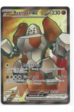 Regirock ex 214/182 Near Mint Holo SV10: Destined Rivals Pokemon Ready To Ship - Image 1