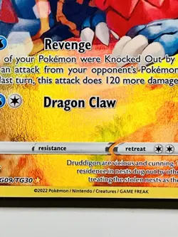 DRUDDIGON 2022 POKEMON SILVER TEMPEST TRAINERS GALLERY HOLO TG09/TG30 Full Art - Image 5
