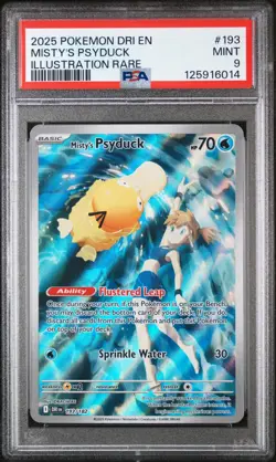 2025 Pokemon Destined Rivals Misty's Psyduck PSA 9 Mint #193 Englisch - Image 2