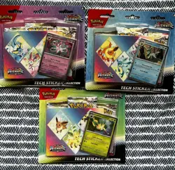 Pokemon Prismatic Evolutions Tech Sticker Collection Eeveelutions Bundle Sealed - Image 1