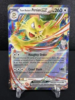 Team Rocket's Persian ex 150/182 SV10: Destined Rivals Double Rare Pokemon NM - Image 1