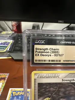 Pokemon EX Deoxys 92/107 Uncommon Card - Strength Charm Cgc Pristine 10 - Image 2