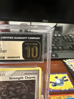 Pokemon EX Deoxys 92/107 Uncommon Card - Strength Charm Cgc Pristine 10 - Image 3