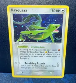 Pokemon TCG Rayquaza EX Deoxys Holo Rare 22/107 #22 LP - Image 1