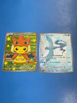 Pokemon TCG Poncho Wearing Pikachu Mega Charizard Y Promo 208/XY-P ***RARE*** - Image 1