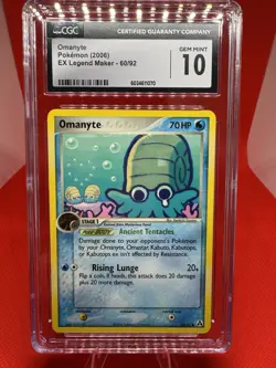 Omanyte 60/92 EX Legend Maker CGC GEM MINT 10 - Pokemon TCG 2006 - Image 1