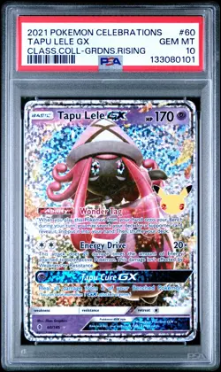 2021 POKEMON CELEBRATIONS CLASSIC COLL #60 TAPU LELE GX PSA 10 - Image 1