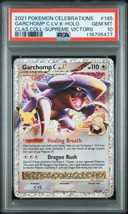 2021 POKEMON CELEBRATIONS CLASSIC COLL #145 GARCHOMP C LV.X-HOLO PSA 10 - Image 1