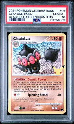 2021 POKEMON CELEBRATIONS CLASSIC COLL #15 CLAYDOL-HOLO PSA 10 - Image 1