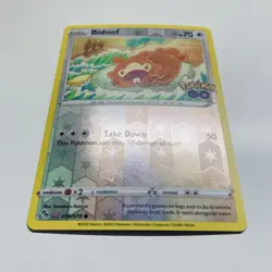 Bidoof (Peelable Ditto) 059/078 Pokemon GO Reverse Holo Near Mint - Image 2