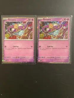 Sinistea SVP 062 Cosmos Holo Black Star Promo Pokemon TCG Near Mint 2 card lot - Image 1