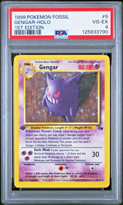 PSA 4 1ST EDITION 1999 Pokemon Fossil Gengar Holo 5/62 Holo Foil WOTC - Image 1