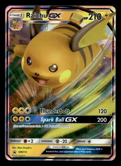 Raichu GX SM213 Promo SM Black Star Promos Pokemon NM - Image 1