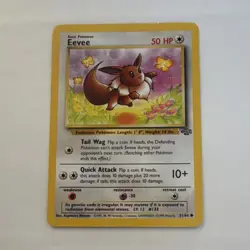 Pokemon Eevee 51/64 Jungle 1999 Unlimited Regular Common Basic 50HP Card - Image 1