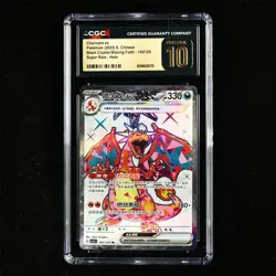 CGC 10 PRISTINE 2025 Pokemon CHN Charizard ex 145/129 SR - Image 2