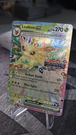 Pokemon Leafeon ex - Prismatic Evolutions Stamp 006/131 promo - print line error - Image 3