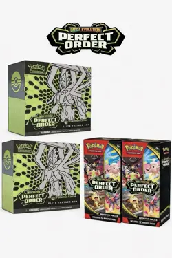 Presale Pokemon Perfect Order Pokemon Center x2 ETB + x2 Booster Bundles - Image 1