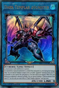 IGAS-EN045 DARK TEMPLAR @IGNISTER ULTRA RARE 1ST EDITION YuGiOh CARD - Image 1