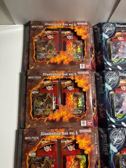 One Piece TCG Bandai Illustration Box Vol. 5 & 6 10 Total Boxes FACTORY SEALED! - Image 3
