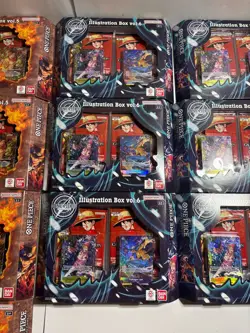 One Piece TCG Bandai Illustration Box Vol. 5 & 6 10 Total Boxes FACTORY SEALED! - Image 5