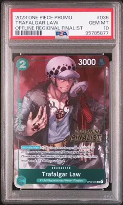 PSA10 Trafalgar Law Promo 035 Offline Regional Finalist 2023 One Piece Card Jp - Image 1