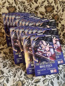 LOT of (20) OP-14 Sleeved Booster Packs Of One Piece TCG The Azure Sea's Seven - Image 1
