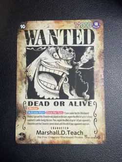 One Piece TCG Marshall D. Teach OP09-093 Wanted Poster Super Rare - Image 1