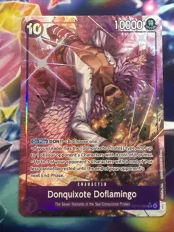 1x Donquixote Doflamingo (Alt Art) OP14-069 THE AZURE SEA'S SEVEN English MINT - Image 1