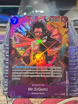Mr.5 (Gem) alt art OP04-072 R Kingdoms of Intrigue English One piece ccg - Image 1